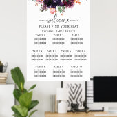 Tableau de placement de mariage floral profond lux (Bureau à domicile)