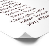 Tableau de placement de mariage floral rose aquare (Coin)