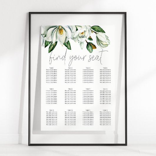 Tableau de placement de mariage floral rustique Ma