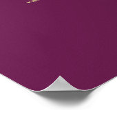 Tableau de placement de mariage Gold 29 Magenta Pl (Coin)