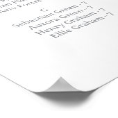Tableau de placement de mariage gris chic calligra (Coin)