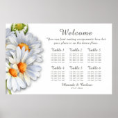Tableau de placement de mariage Happy Daisy 91x61c (Devant)