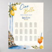 Tableau de placement de mariage italien de la côte (Devant)