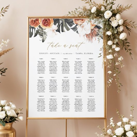 Tableau de placement de mariage KINSLEY Boho Terra