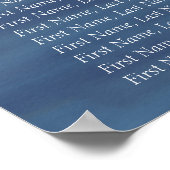 Tableau de placement de mariage Moody Blue (Coin)