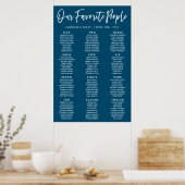 Tableau de placement de mariage Navy Nos personnes (Cuisine)