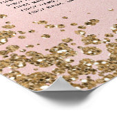 Tableau de placement de mariage pailleté rose doré (Coin)