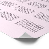 Tableau de placement de mariage rose poudré simple (Coin)