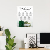 Tableau de placement de mariage Rose Vert Émeraude (Bureau à domicile)