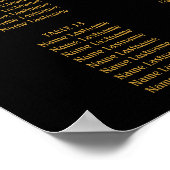 Tableau de placement de mariage Rouge Noir Or (Coin)