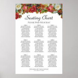 Tableau de placement de mariage rustique automnal