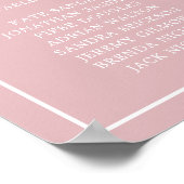 Tableau de placement de mariage simple rose clair  (Coin)