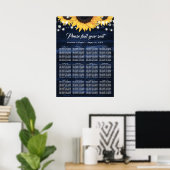 Tableau de placement de mariage tournesol bleu mar (Bureau à domicile)