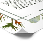 Tableau de placement de mariage vert Noël botaniqu (Coin)