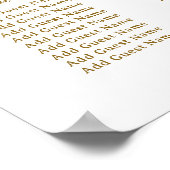 Tableau de placement de mariage Yellow Mimosa (Coin)