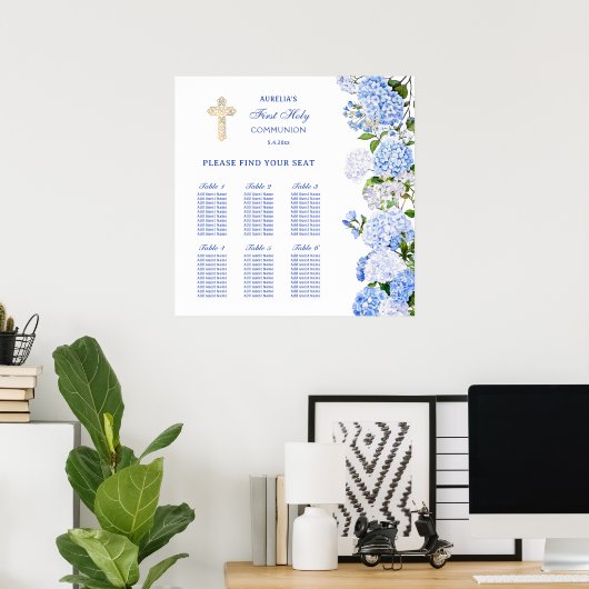 Tableau de placement de première communion à l'hor (Bureau à domicile)