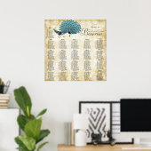 Tableau de placement de réception aux couleurs du (Bureau à domicile)