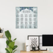 Tableau de placement de réception de couleur Paon (Bureau à domicile)