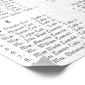 Tableau de placement de réception en damas noir et (Coin)