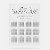 Tableau de placement de sièges à typographie noire (Recto)