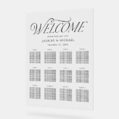 Tableau de placement de sièges à typographie noire (Angle)