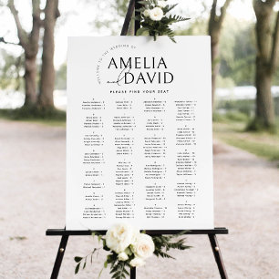 Tableau de placement de sièges alphabétique minima