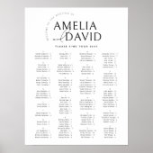 Tableau de placement de sièges alphabétique minima (Devant)