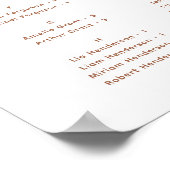 Tableau de placement de sièges alphabétique minima (Coin)