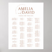 Tableau de placement de sièges alphabétique minima (Devant)