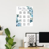 Tableau de placement de sièges aux roses aquarelle (Bureau à domicile)
