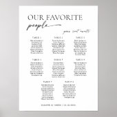 Tableau de placement de sièges de bienvenue modern (Devant)
