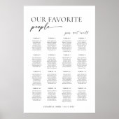 Tableau de placement de sièges de bienvenue modern (Devant)