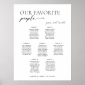 Tableau de placement de sièges moderne pour 7 tabl (Devant)