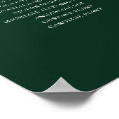 Tableau de placement de sièges moderne vert foncé (Coin)