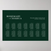 Tableau de placement de sièges moderne vert foncé (Devant)