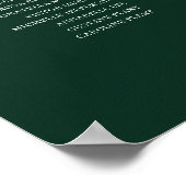 Tableau de placement de sièges moderne vert foncé (Coin)