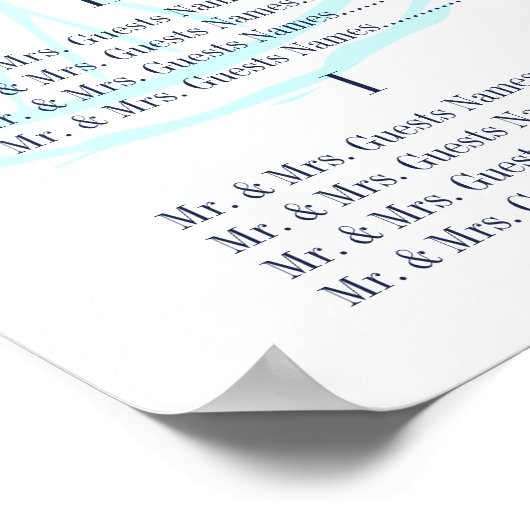 Tableau de placement des invités de Baby Shower av (Coin)