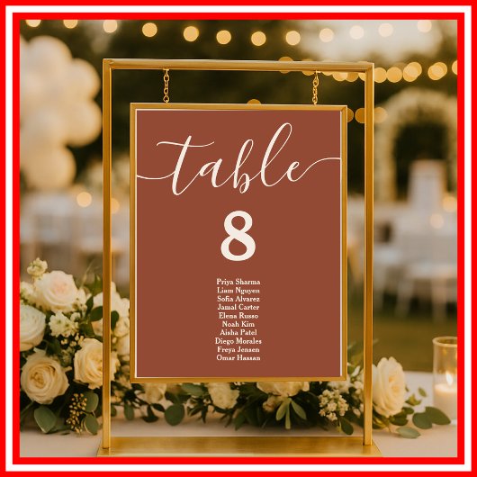 Tableau de placement des invités de mariage bohème