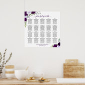 Tableau de placement des invités de mariage floral (Cuisine)