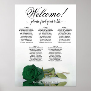 Tableau de placement des invités de mariage Rose V
