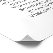 Tableau de placement des invités de mariage simple (Coin)