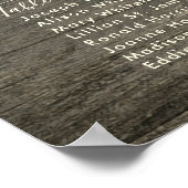 Tableau de placement des invités en bois foncé gra (Coin)