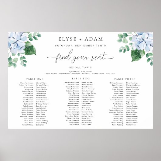 Tableau de placement des invités en mousse pour 3 (Devant)