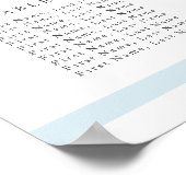 Tableau de placement élégant moderne pour baptême  (Coin)