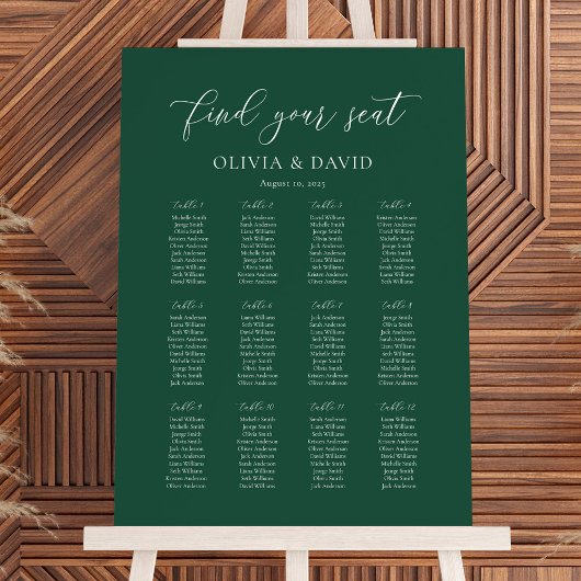 Tableau de placement Emerald Green 12