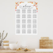 Tableau de placement floral d'été rose et orange (Cuisine)