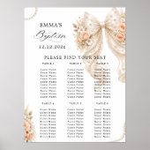 Tableau de placement floral en forme de noeud et p (Devant)