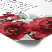 Tableau de placement floral rouge pour Quinceañera (Coin)