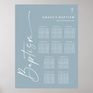 Tableau de placement moderne pour baptême de garço