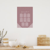 Tableau de placement orné de poussière de rose et  (Cuisine)